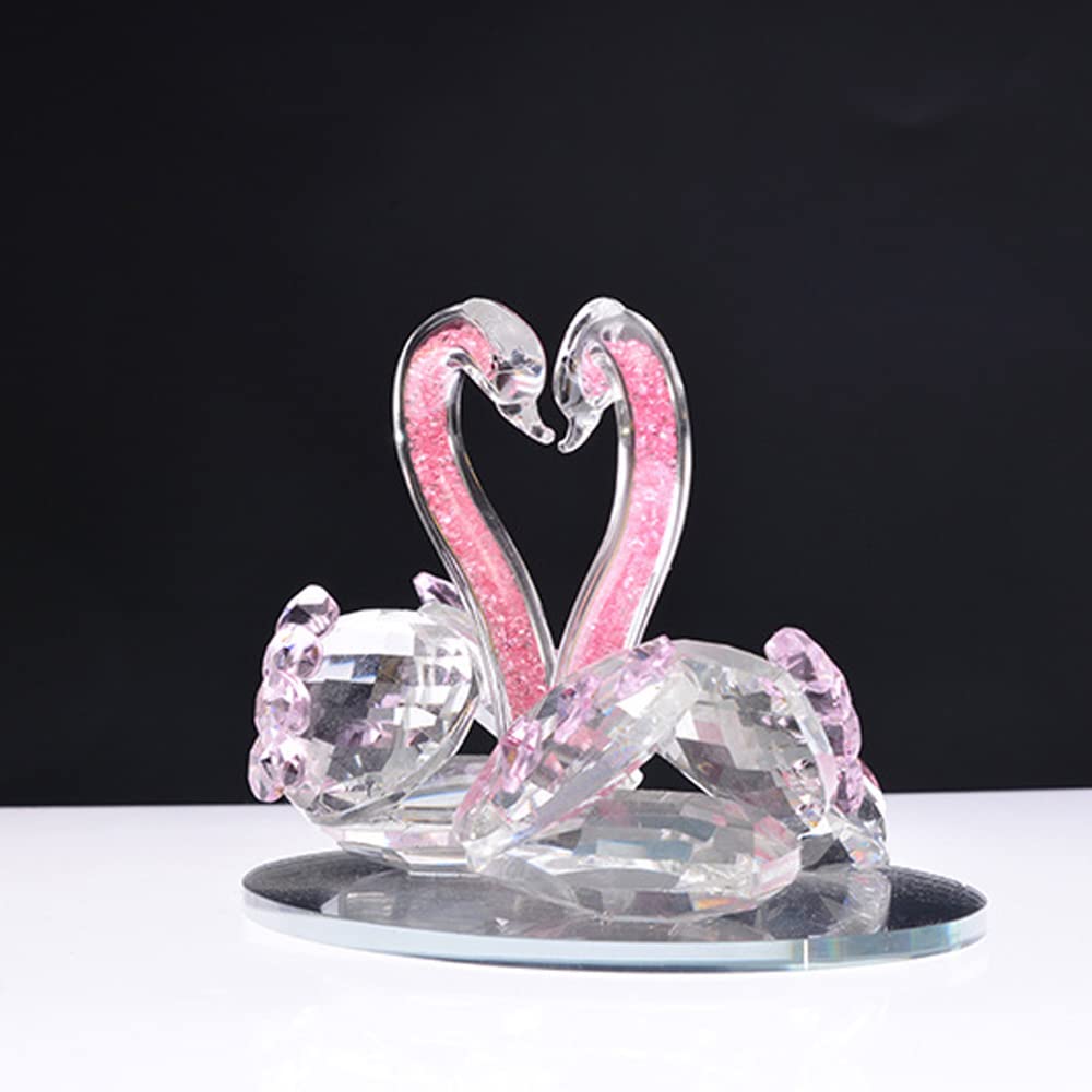Amazon.com: Crystal Swan, Crystal Swan Figurines, Couple Lover
